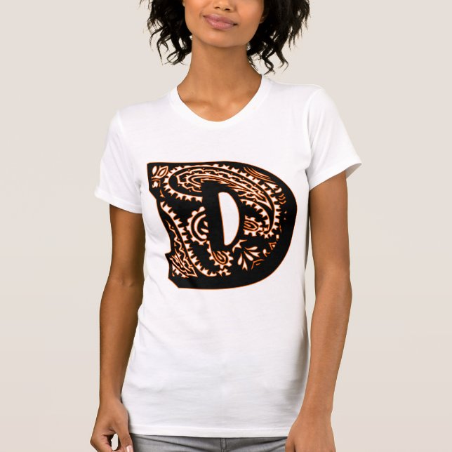Paisley Monogram - D T-Shirt (Front)