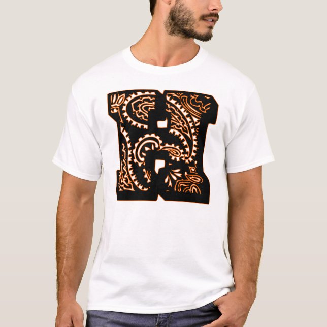 Paisley Monogram - H T-Shirt (Front)