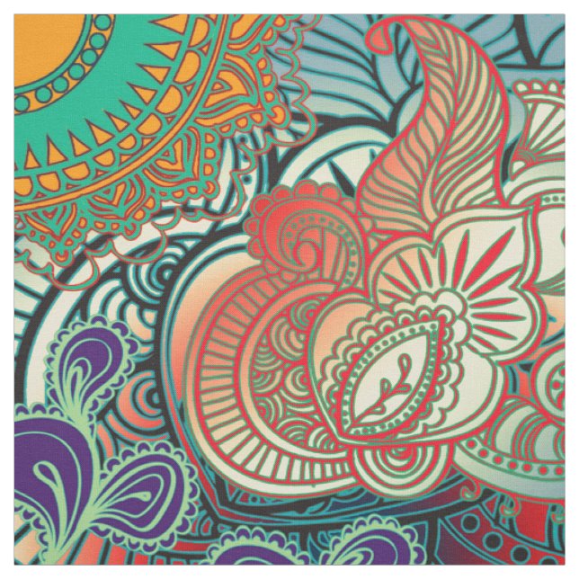 Paisley Mosaic Pattern I + your ideas Fabric (Swatch)