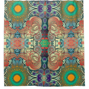 Paisley Mosaic Pattern I + your ideas Shower Curtain