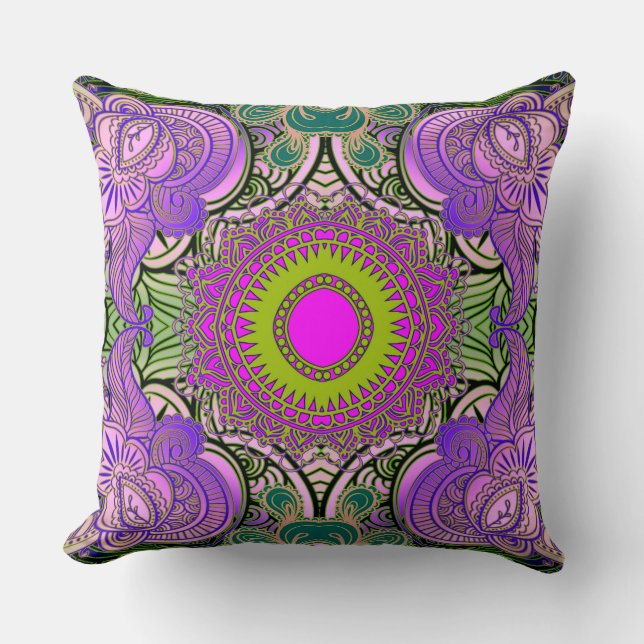 Paisley Mosaic Pattern II + your ideas Cushion (Front)