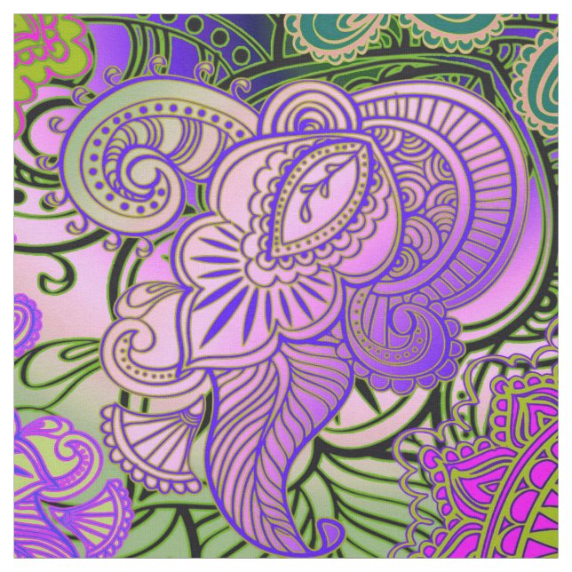 Paisley Mosaic Pattern II + your ideas Fabric (Swatch)