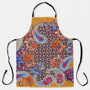Paisley multicolor scarf design apron