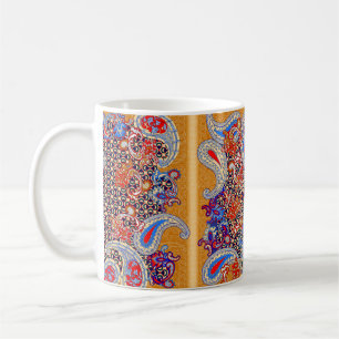 Paisley multicolor scarf design coffee mug