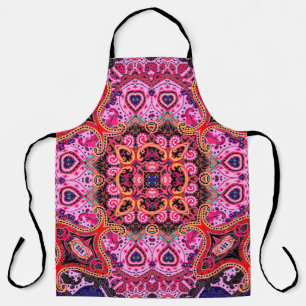 Paisley multicolor seamless scarf design pattern apron
