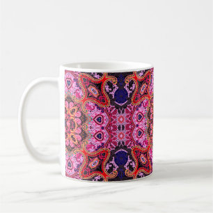 Paisley multicolor seamless scarf design pattern coffee mug