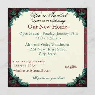 Paisley Open House/Housewarming Party Invitation