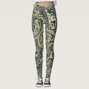 Paisley Oriental Ethnic, Vintage Seamless. Leggings