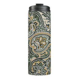 Paisley Oriental Ethnic, Vintage Seamless. Thermal Tumbler