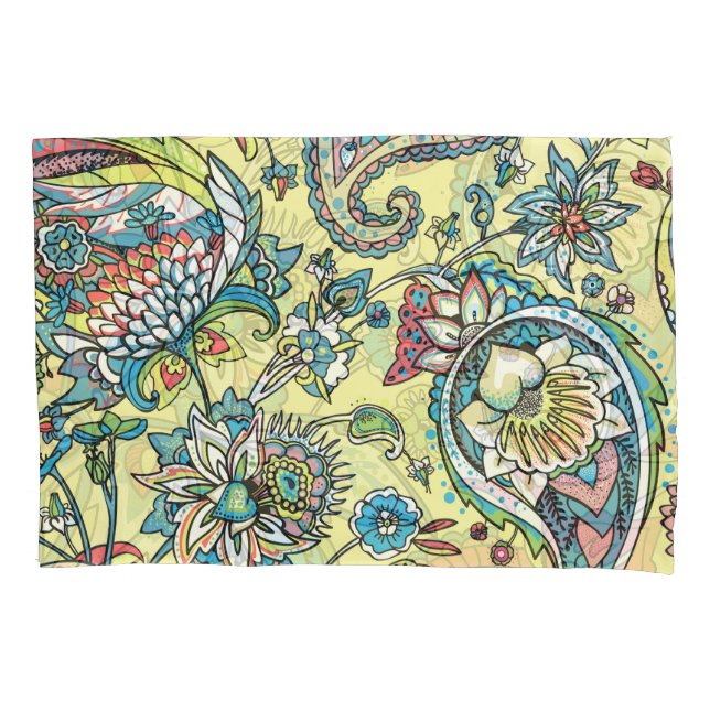 Paisley Oriental Traditional Seamless Pattern Pillowcase (Front)