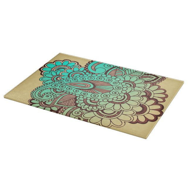 Paisley Ornaments I + your backgr. & ideas Cutting Board (Corner)