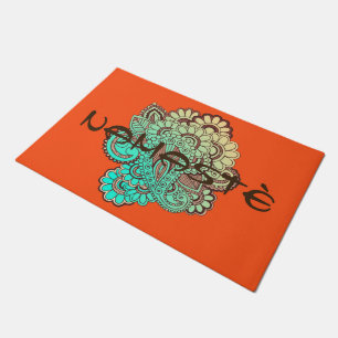 Paisley Ornaments I + your backgr. & ideas Doormat