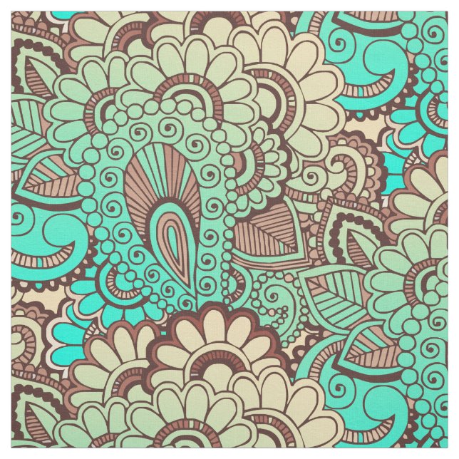 Paisley Ornaments I + your backgr. & ideas Fabric (Swatch)