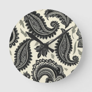 Paisley Palaces Round Clock
