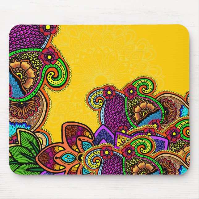 Paisley Paradise Mouse Pad (Front)