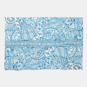 Paisley Passion - Blue (Henna) Tea Towel
