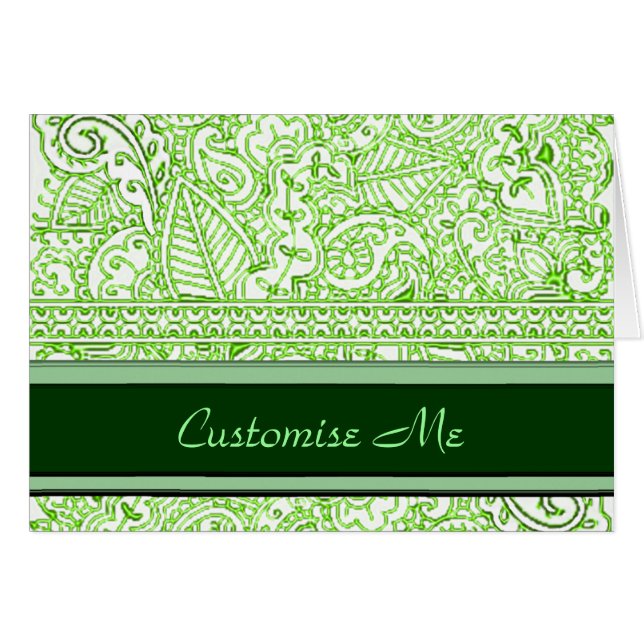 Paisley Passion - Green (Henna) (Front Horizontal)
