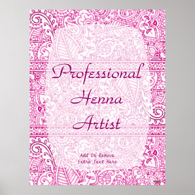 Paisley Passion - Pink (Henna) Poster (Front)