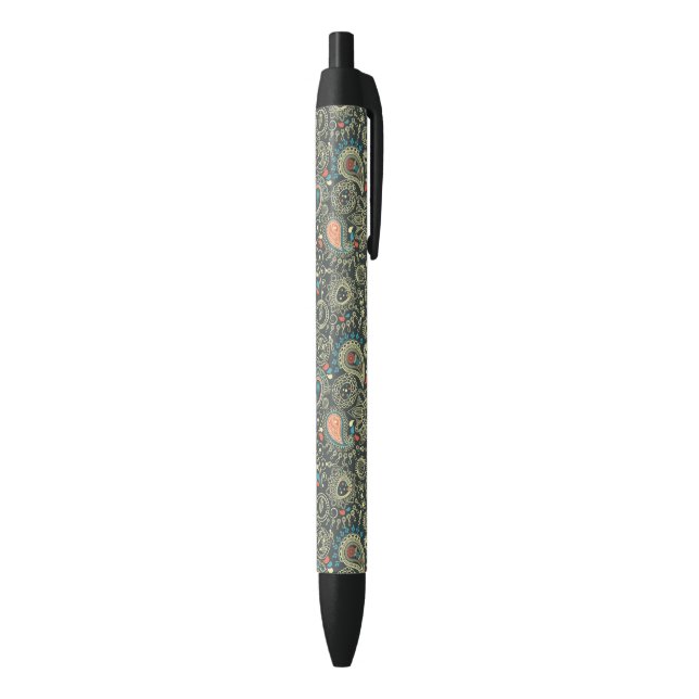 Paisley Pattern 3 Black Ink Pen (Bottom (Vertical))