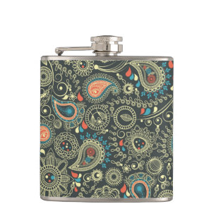 Paisley Pattern 3 Hip Flask