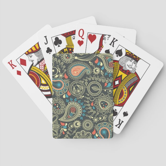 Paisley Pattern 3 Playing Cards (Back)