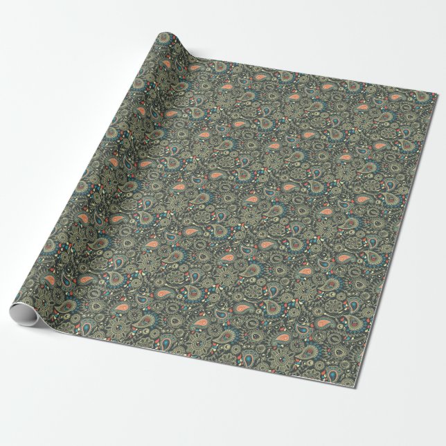 Paisley Pattern 3 Wrapping Paper (Unrolled)