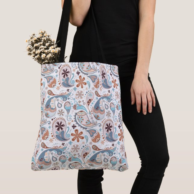 Paisley Pattern Background Tote Bag (Close Up)