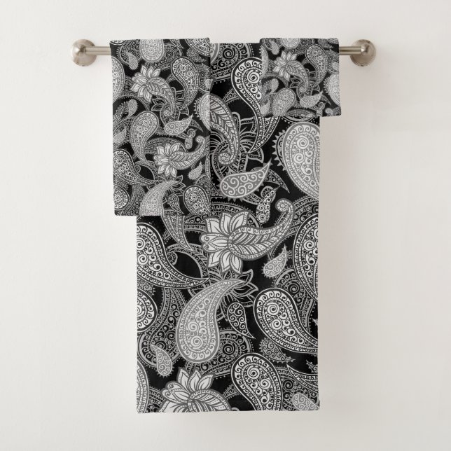 Paisley Pattern  Bath Towel Set (Insitu)