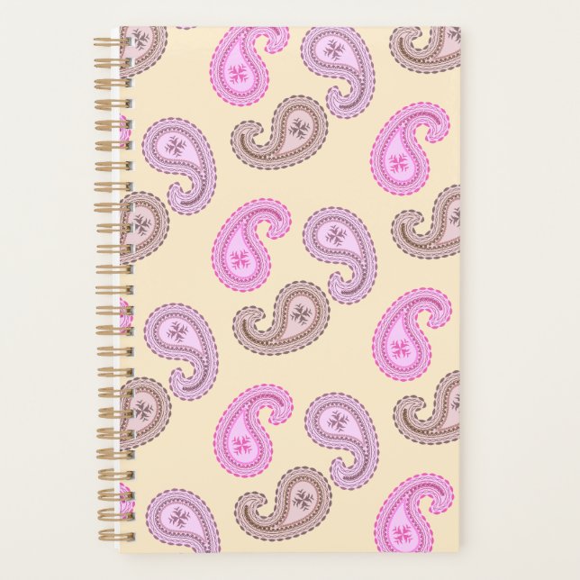 Paisley Pattern Boho Small Size Planner (Front)