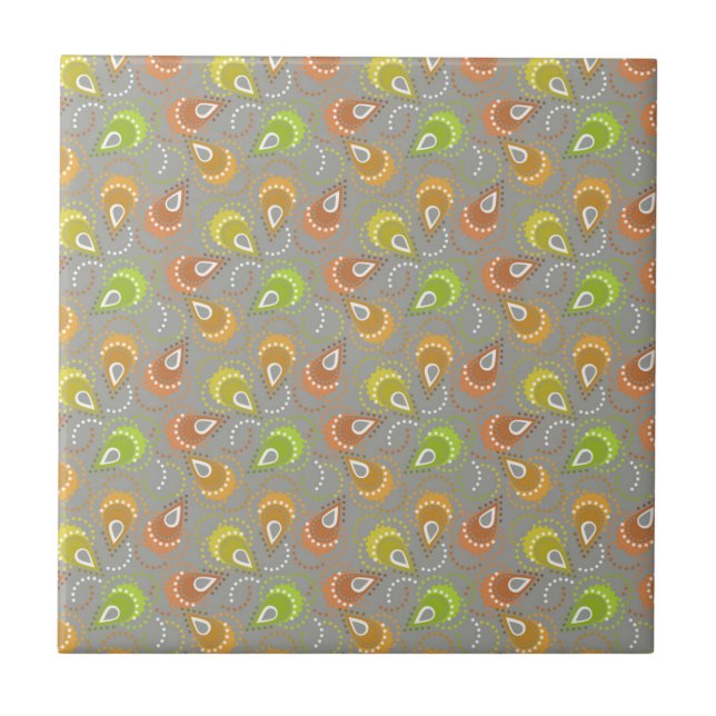 Paisley pattern. ceramic tile (Front)