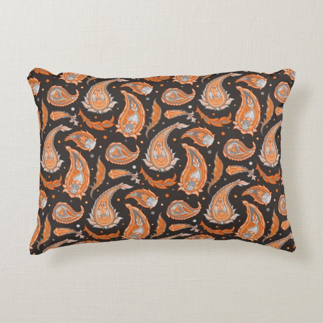 Paisley pattern  decorative cushion (Front)