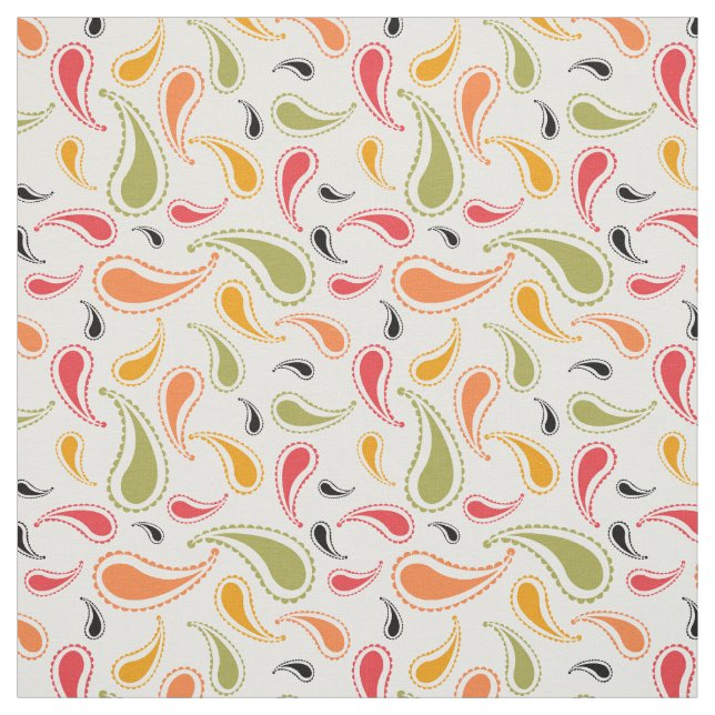 Paisley Pattern Fabric | Cute Paisley Print (Swatch)