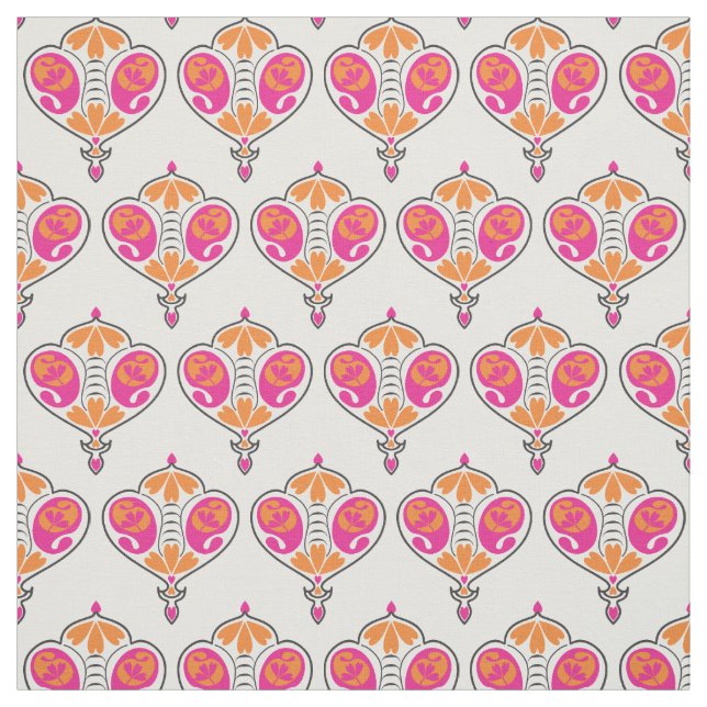 Paisley Pattern Fabric | Pink Paisley Print (Swatch)