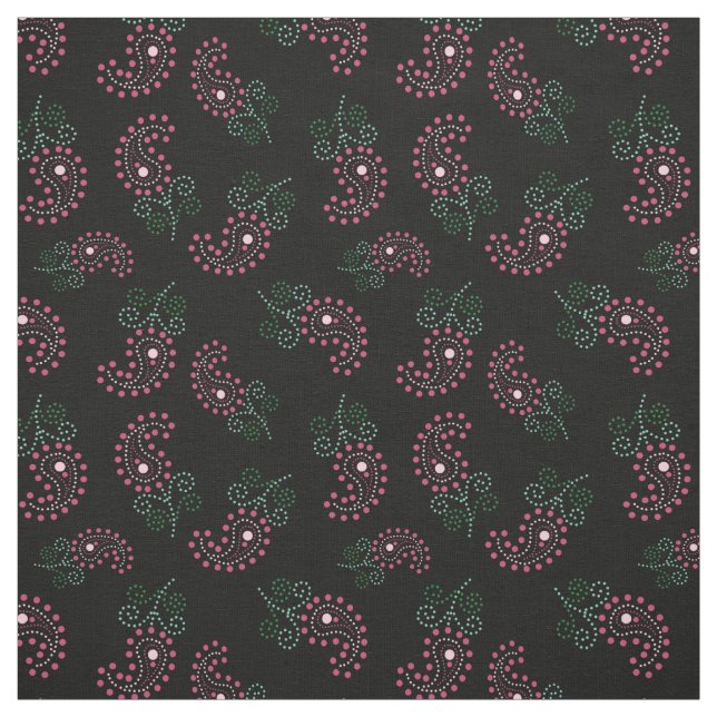 Paisley Pattern Fabric |Pretty Dots Paisley Print (Swatch)