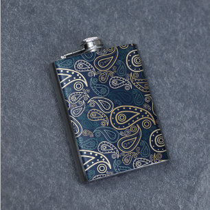 Paisley Pattern Hip Flask