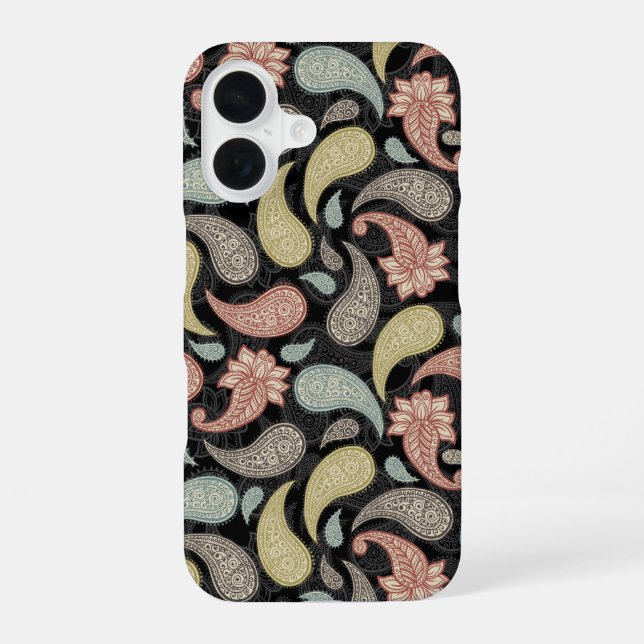Paisley Pattern  iPhone 16 Case (Back)