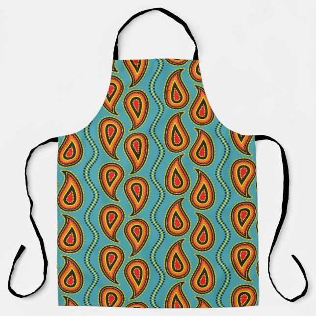 Paisley pattern,ornamental fabric texture indian s apron (Front)