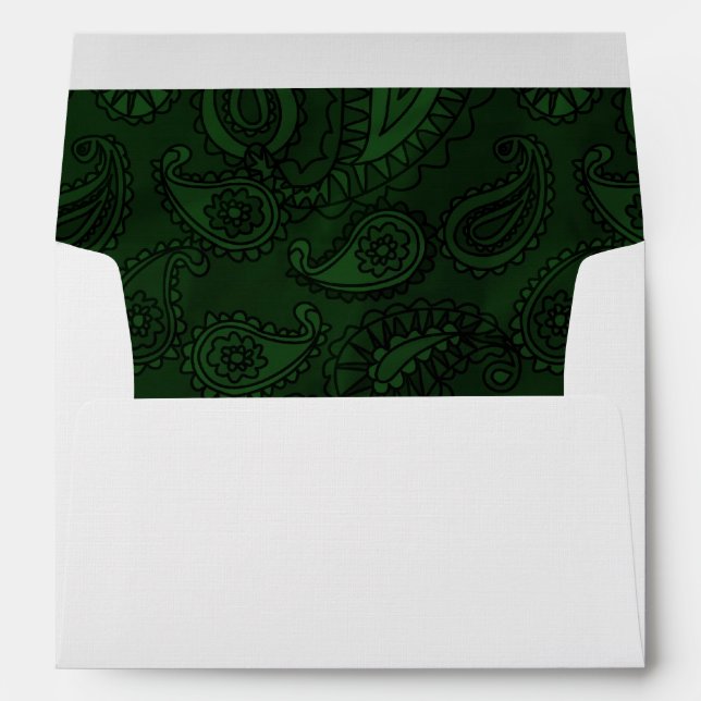 Paisley Pattern, Persian Paisley, Oriental Paisley Envelope (Back (Bottom))