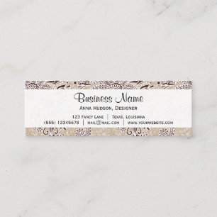 Paisley Pattern, Persian Paisley, Oriental Paisley Mini Business Card