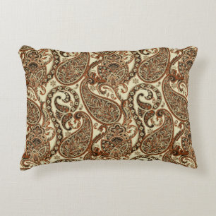 Paisley Pattern. Seamless Asian Textile Background Decorative Cushion