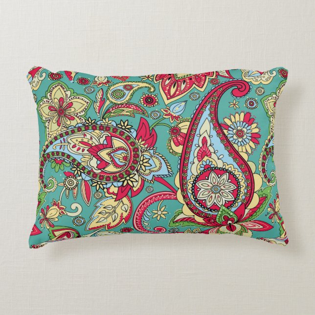 Paisley pattern. Seamless oriental pattern based o Decorative Cushion (Front)