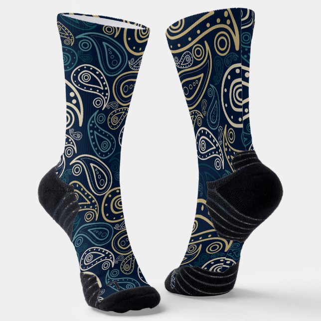 Paisley Pattern Socks (Angled)