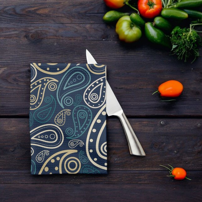 Paisley Pattern Tea Towel (Kitchen Towel)