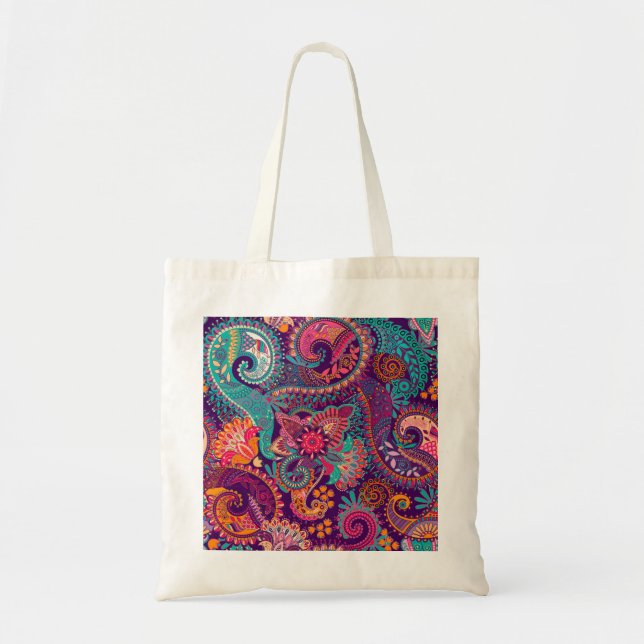 Paisley pattern tote bag (Front)