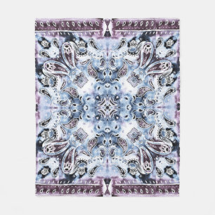 Paisley pattern: watercolor, hand-drawn shawl desi fleece blanket