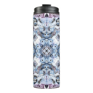 Paisley pattern: watercolor, hand-drawn shawl desi thermal tumbler