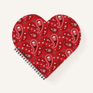 Paisley Pattern with Red Background-23214 Notebook