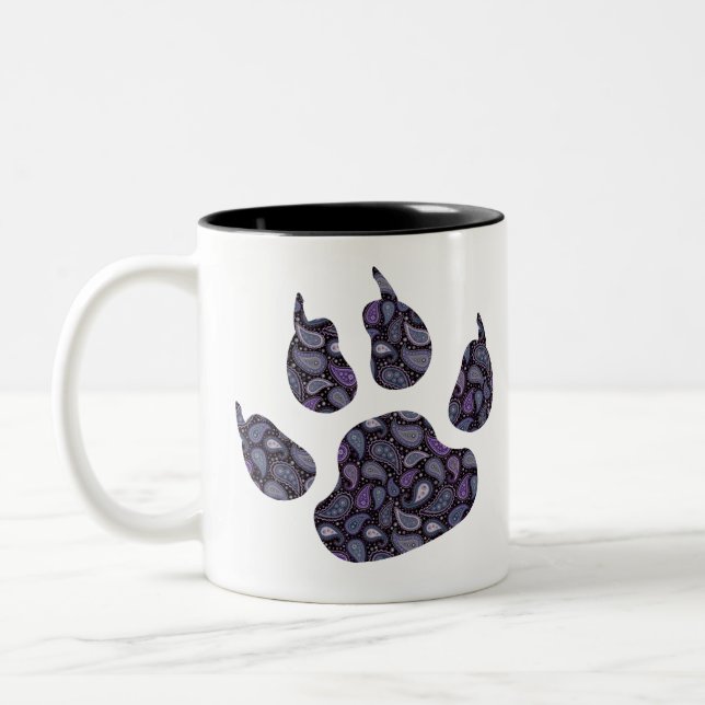 Paisley Paw Print Mug (Left)