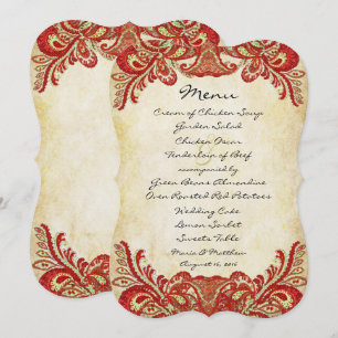 Paisley Peacock Colours Wedding Invitations