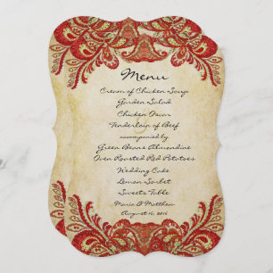 Paisley Peacock Colours Wedding Invitations